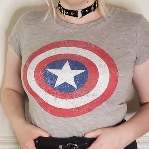 Marvel Slim Fit Captain America Tee